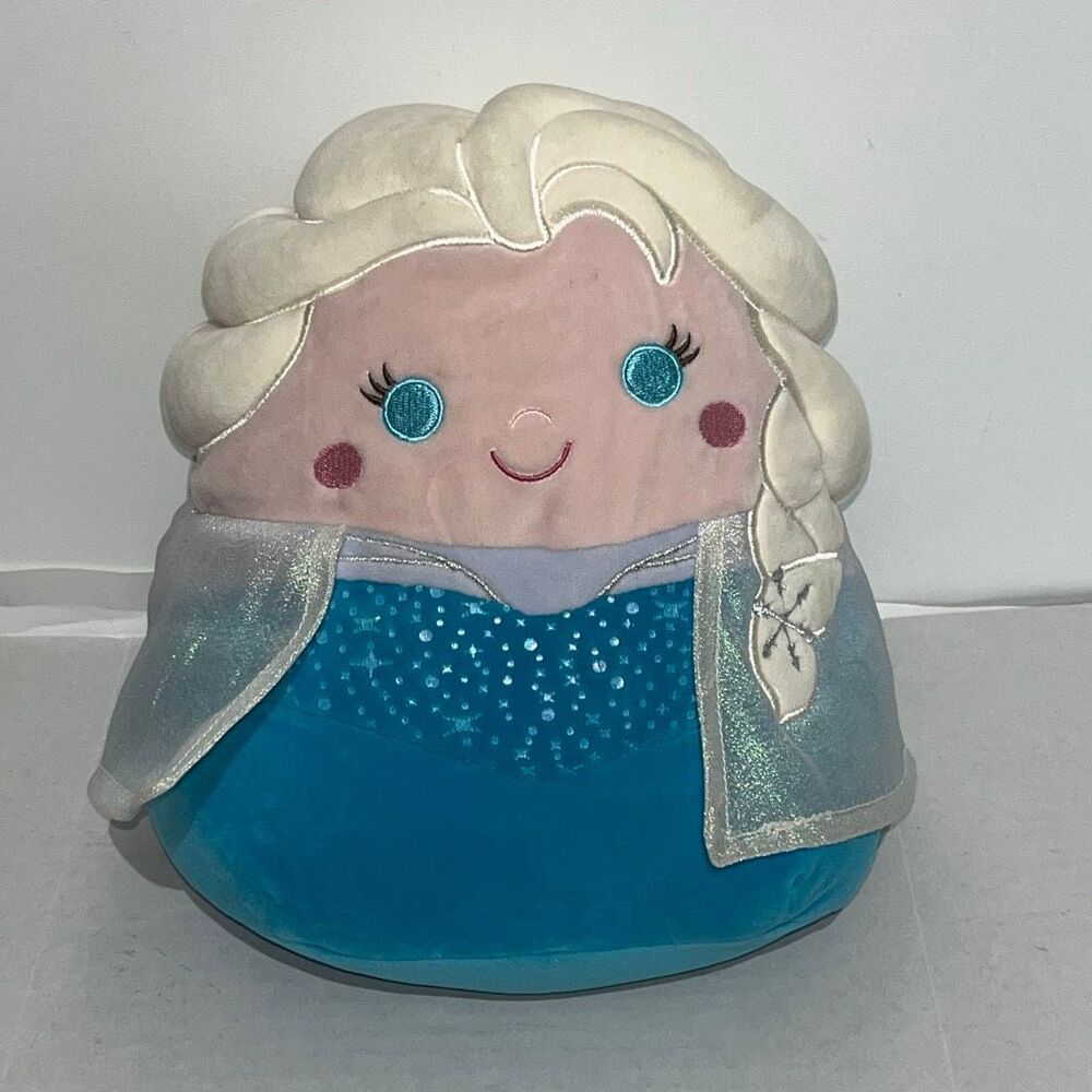 Disney Blue Frozen Elsa Princess Plush Cute Soft Pillow Doll Stuffed Toy